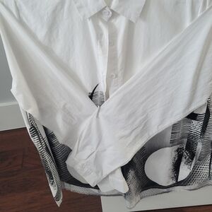 White Graphic  Shirt